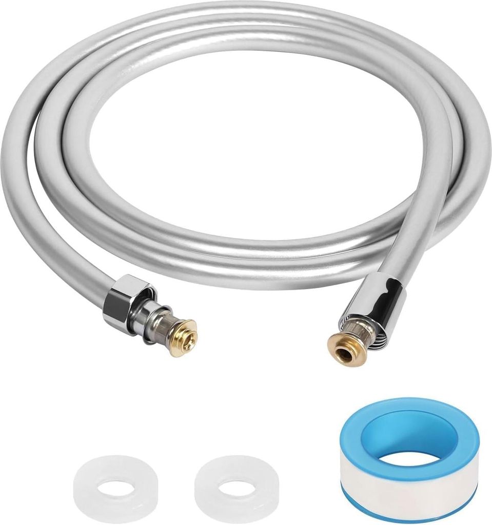 Universelle Duschschlauch - 2 m - Edelstahl - silberfarben