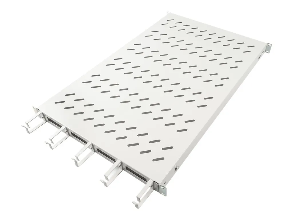 Étagère de Rack 1U - Gestion de Câbles Intégrée - Acier Gris RAL 7035 19"