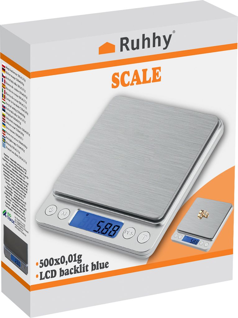 Ruhhy 19899 Cyfrowa waga kuchenna 0,01g - 500g Zdjęcie produktu 21