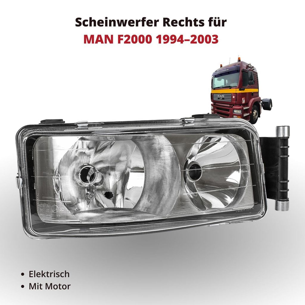 Scheinwerfer Frontscheinwerfer Rechts für MAN TGA / TGL / Lion’s Classic 2003–2009 | elektrisch | OEM 81.25101.6450