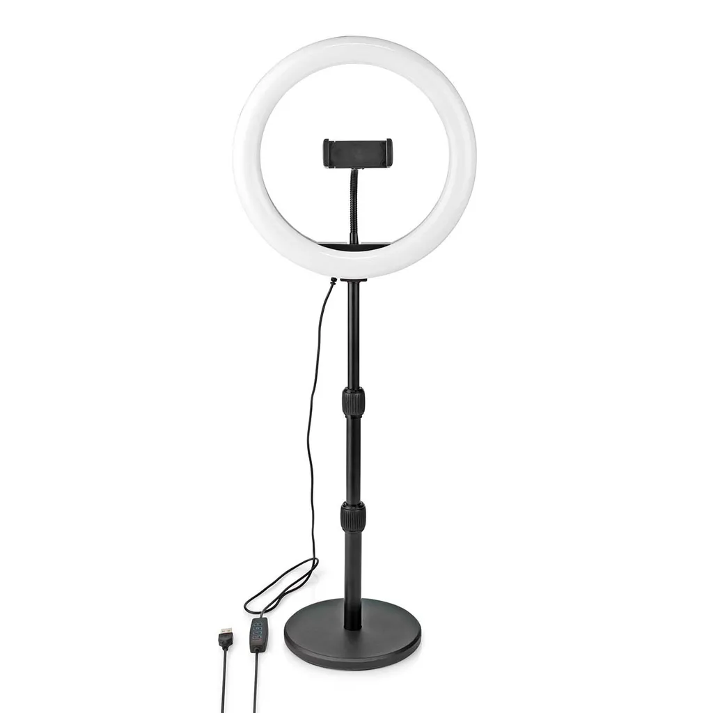 Anneau Lumineux LED 10 Pouces - Ring Light 120 LED Noir pour Bureau