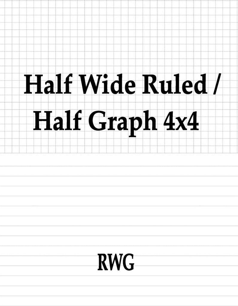 Half Wide Ruled / Half Graph 4x4