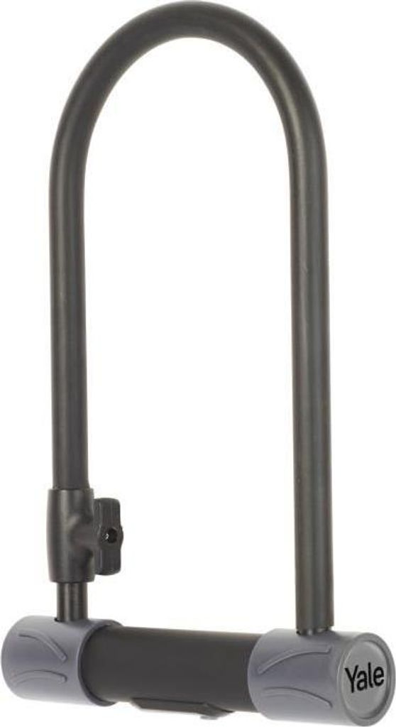 YALE Bügelschloss YUL2/13/230/1, 230 x 115 x 13 mm, Gehärteter Stahl, Sold Secure Silber, Schwarz, Fahrrad MTB
