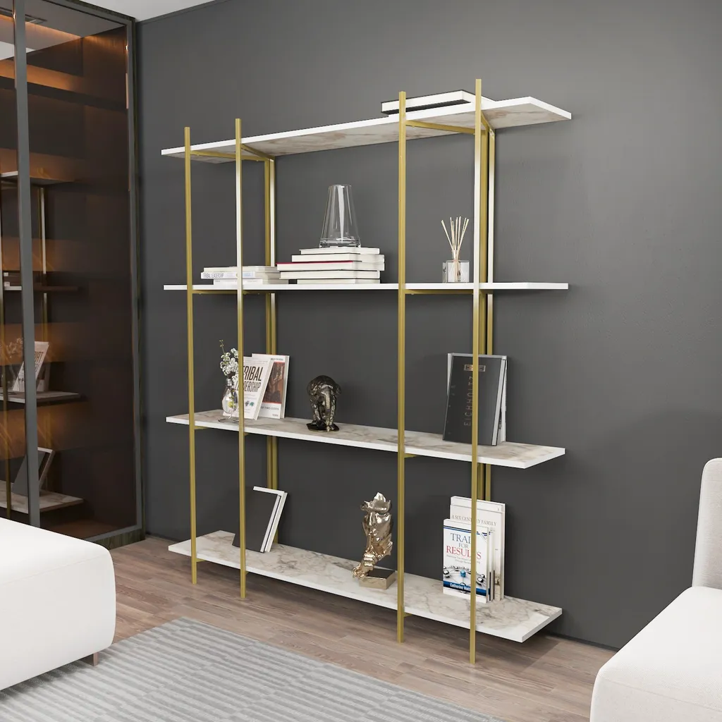 Bibliothèque Moss : Solution Rangement Design pour Grands Murs Blancs - 2