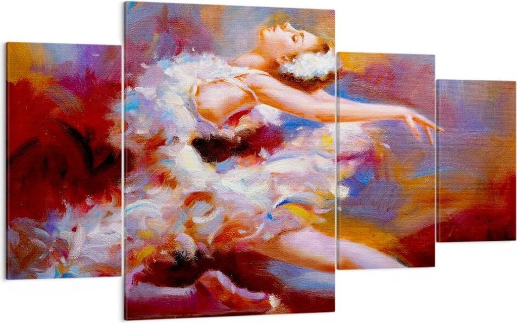 Bild auf Leinwand - Leinwandbild - Balletttänzer tanzen - 160x90cm - Wand Bild - Wanddeko - Leinwanddruck - Bilder - Kunstdruck - Wanddekoration -...