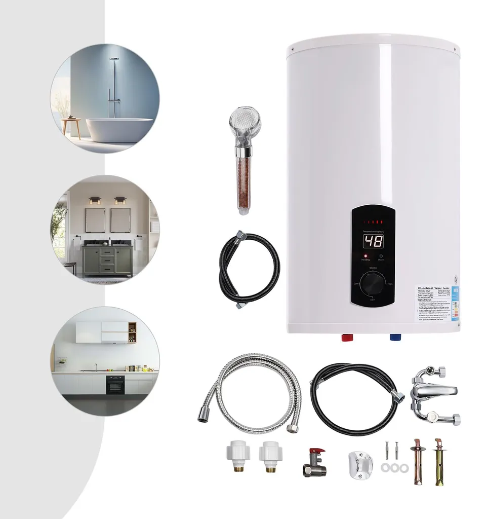 Chauffe-eau électrique 30L 2000W Blanc - Ballon d'eau chaude compact - 5