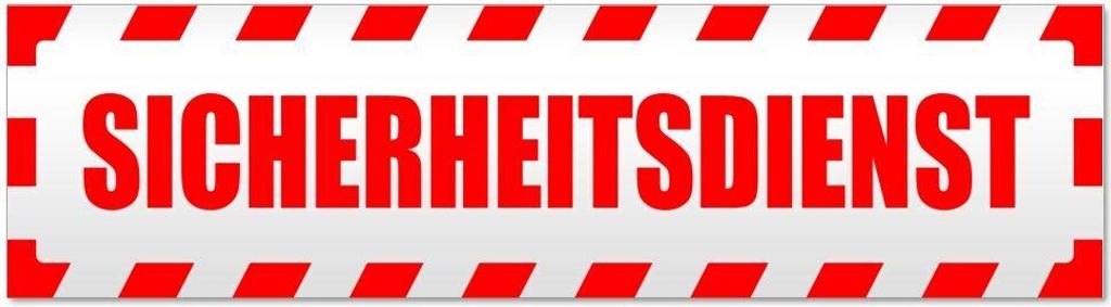 Kiwistar - Autoaufkleber - Rot - 45 x 12 cm - Sicherheitsdienst gestreift - Hinweis Aufkleber Sticker für Auto, Kfz, Fahrrad, PKW, LKW