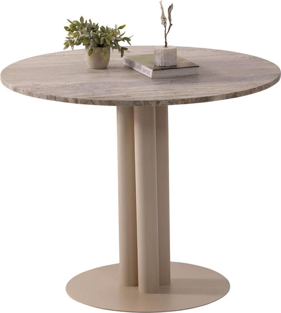 Eleganter Esstisch Designer Marmorplatte Rundtische Möbel