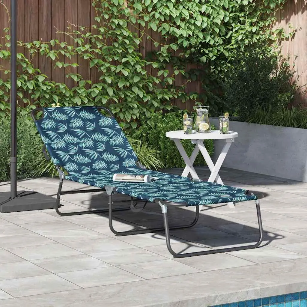 Transat pliable avec coussin confort vert - Bain de soleil 189 cm XL