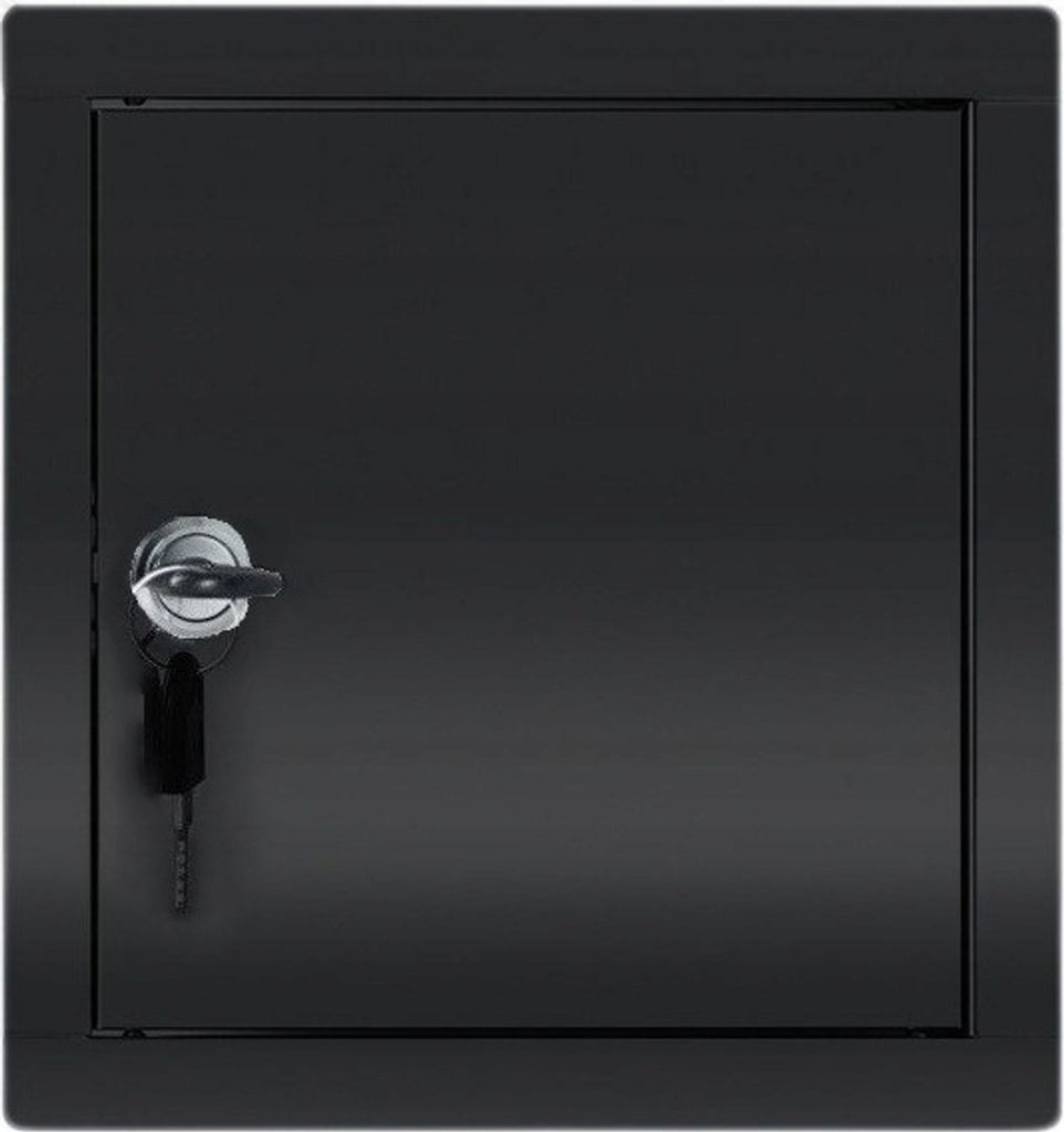 Revisionsklappe Revisionstür Schwarz Schloß 40x40cm Stahlblech Inspektionsklappe Wartungsklappe
