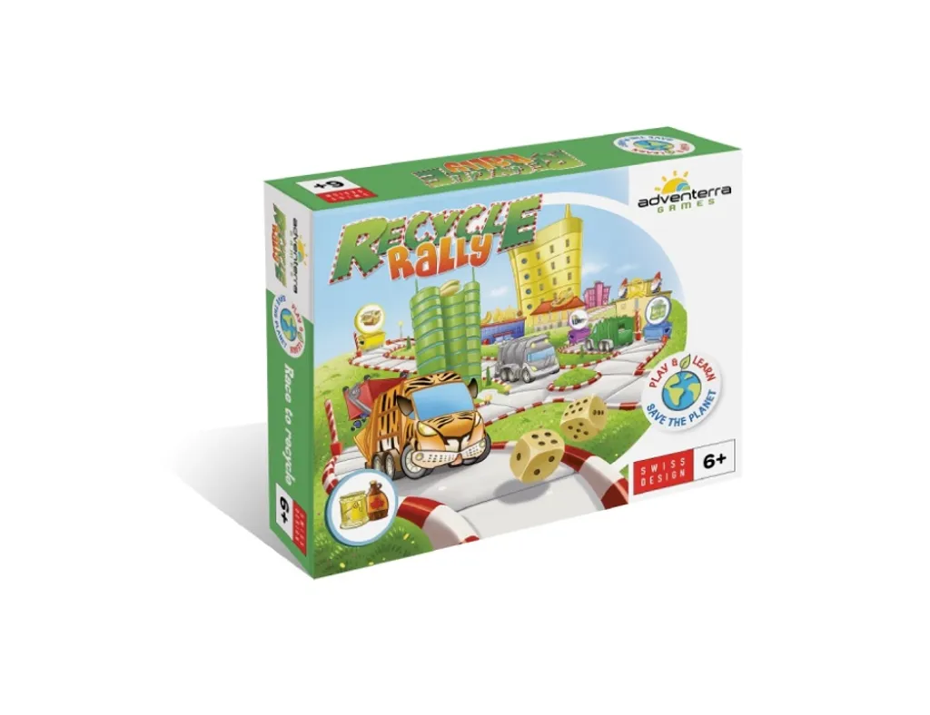 Recycle Rally Adventerra : Jeu de société écologique en carton recyclé
