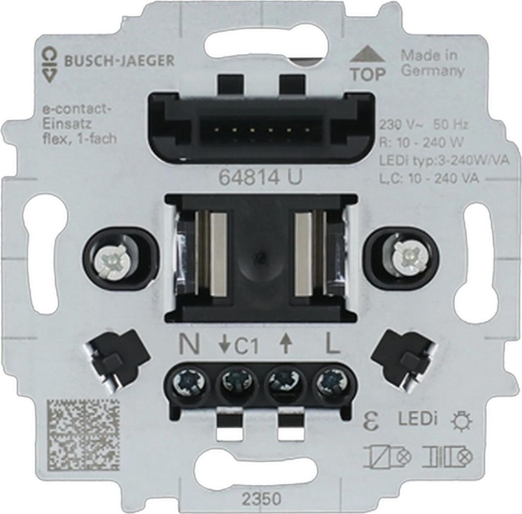 Busch-Jaeger e-contact-Einsatz flex, 1-fach 230 Volt Produktbild 
