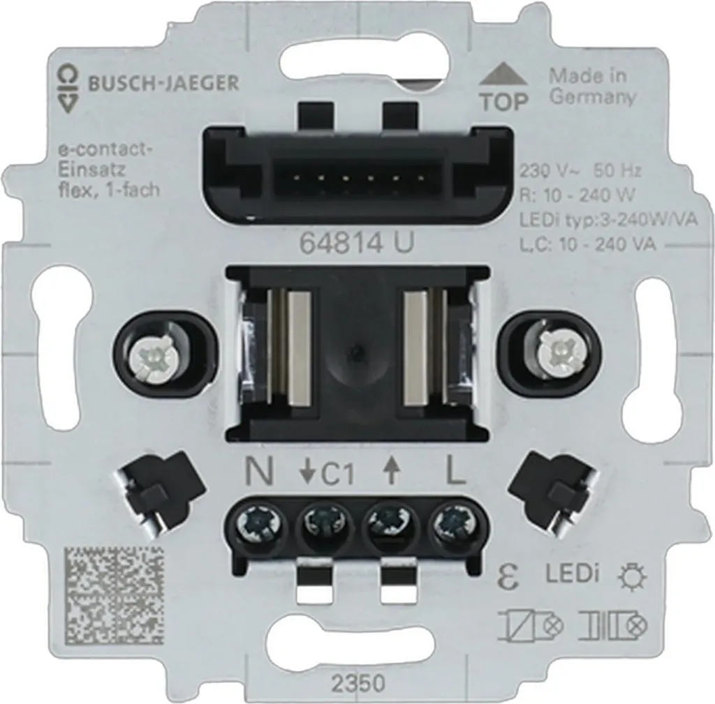 Busch-Jaeger 64814 U e-contact-Einsatz flex simple 230V pour électricien