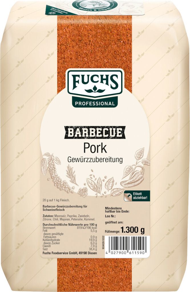 Fuchs BBQ Pork przyprawa do wieprzowiny opakowanie 1300g Zdjęcie produktu 