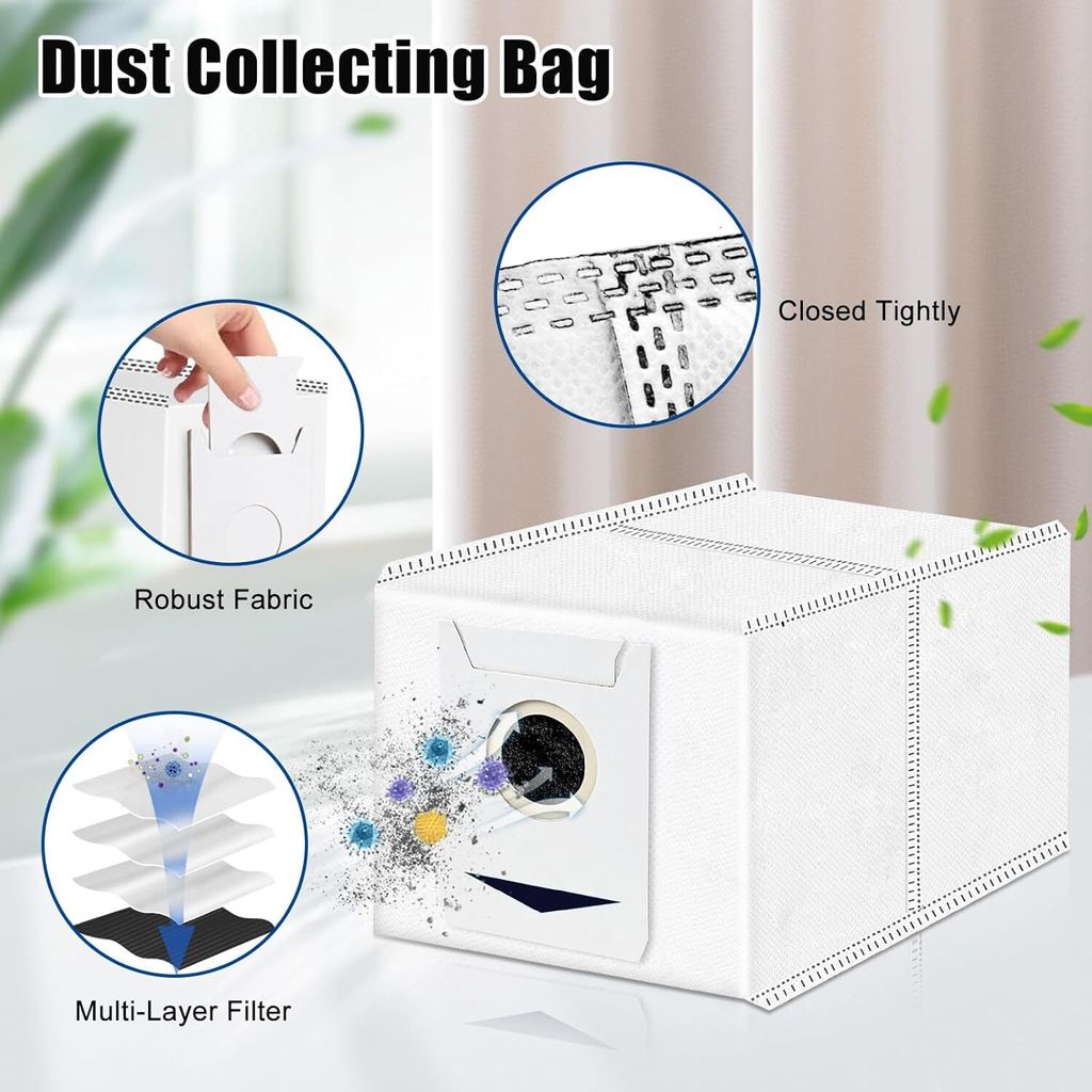 14-teiliges Zubehör-Set Für Ecovacs Deebot T50 - Mit 8 Wischpads & 6 Staubbeuteln