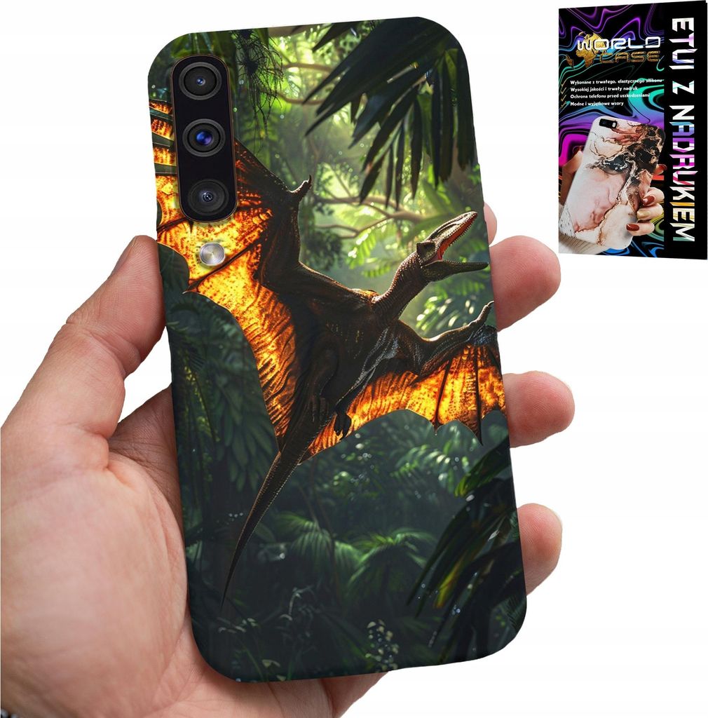 Etui Für Samsung A50 / A30S - Dino Dinosaur Pterodactyl Back Case