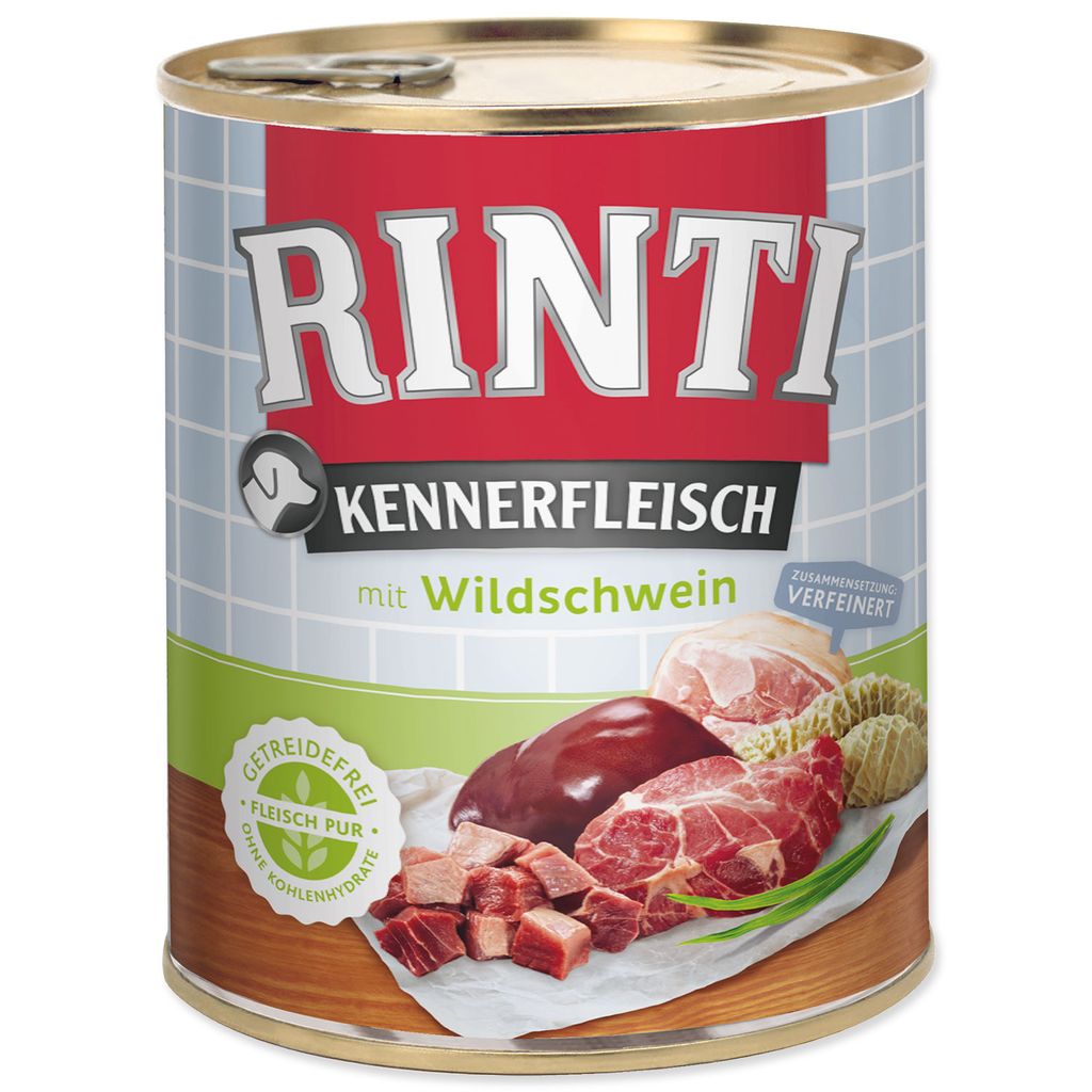 Rinti 800gx12 Kennerfleisch Sanglier en boîte Image du produit 