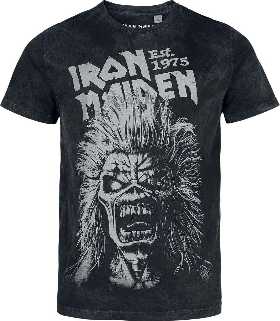 Iron Maiden T-Shirt Herren Eddie Portrait anthrazit M