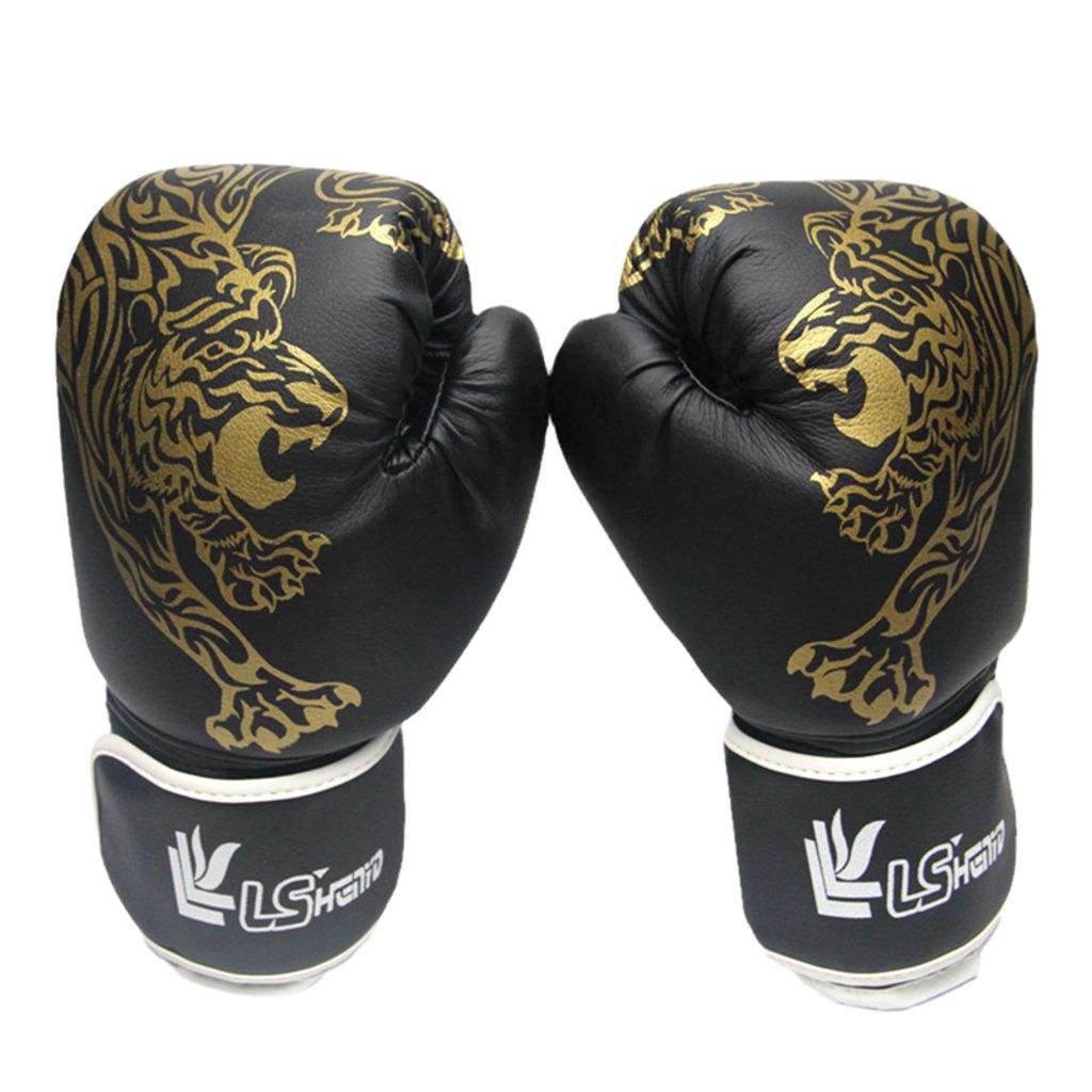 Boxhandschuhe Trainingshandschuhe Schwarz Handschuhe Boxen Boxing Gloves 
