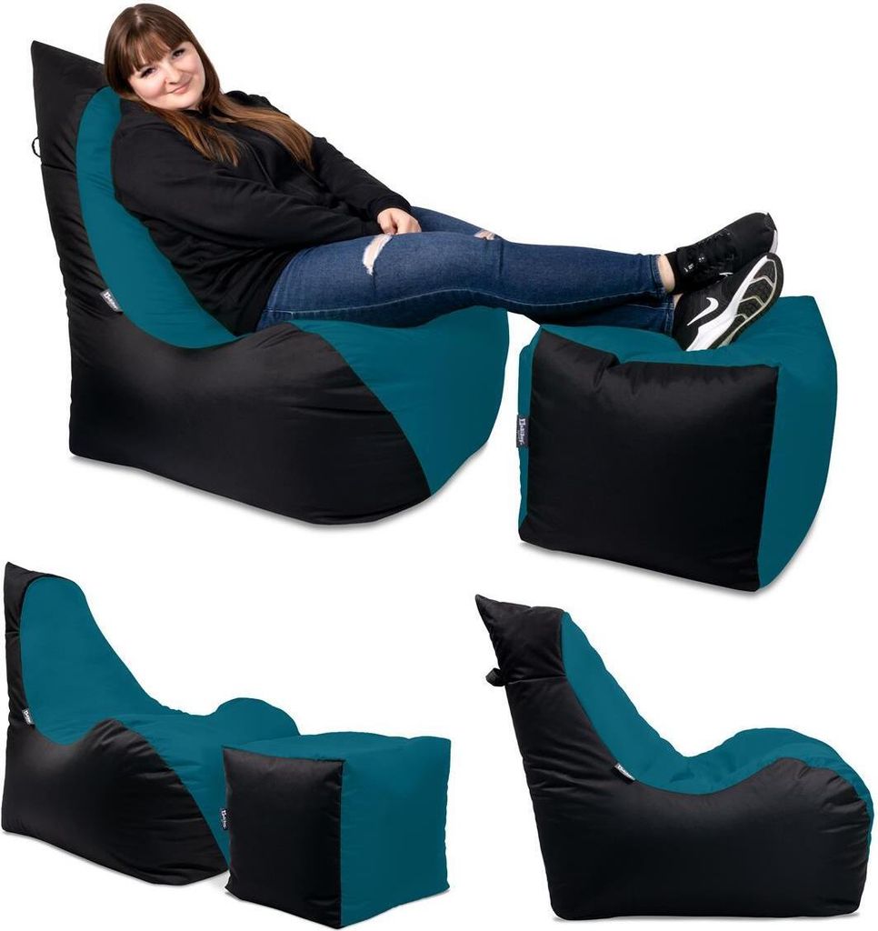 BuBiBag Flashbag Lounge Sessel Sitzkissen 75Tx60Bx85H cm Petrol