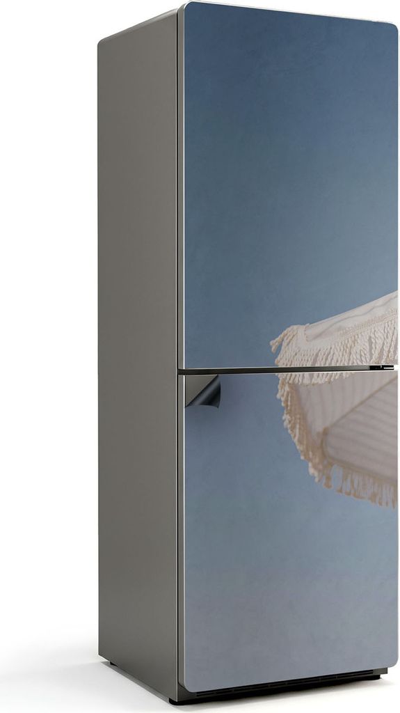 Regenschirm gegen den Himmel – Magnetische Kühlschrank Abdeckung – Dekorfolie magnetisch Küche – Kühlschrank Magnet Deko – selbstklebend...