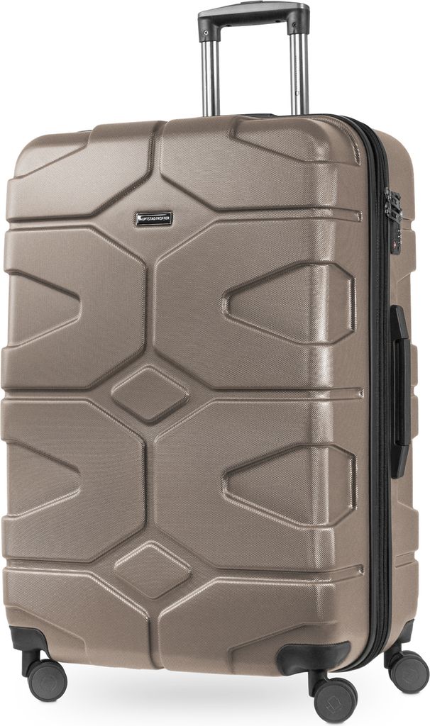 HAUPTSTADTKOFFER - X-Kölln - Hartschalen-Koffer Koffer Trolley Rollkoffer Reisekoffer, TSA, 76 cm, 120 Liter,Gold
