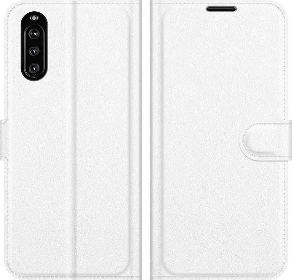 Mobigear Classic Sony Xperia 10 III Hülle Klapphülle Geldbörse - Weiß