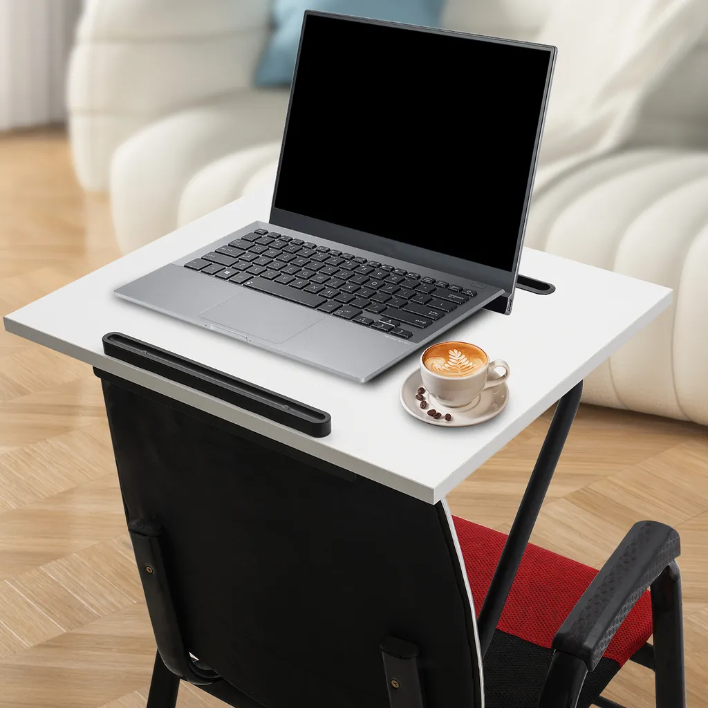 Support Ordinateur Portable Réglable Blanc - Support Pliable Ergonomique - 10