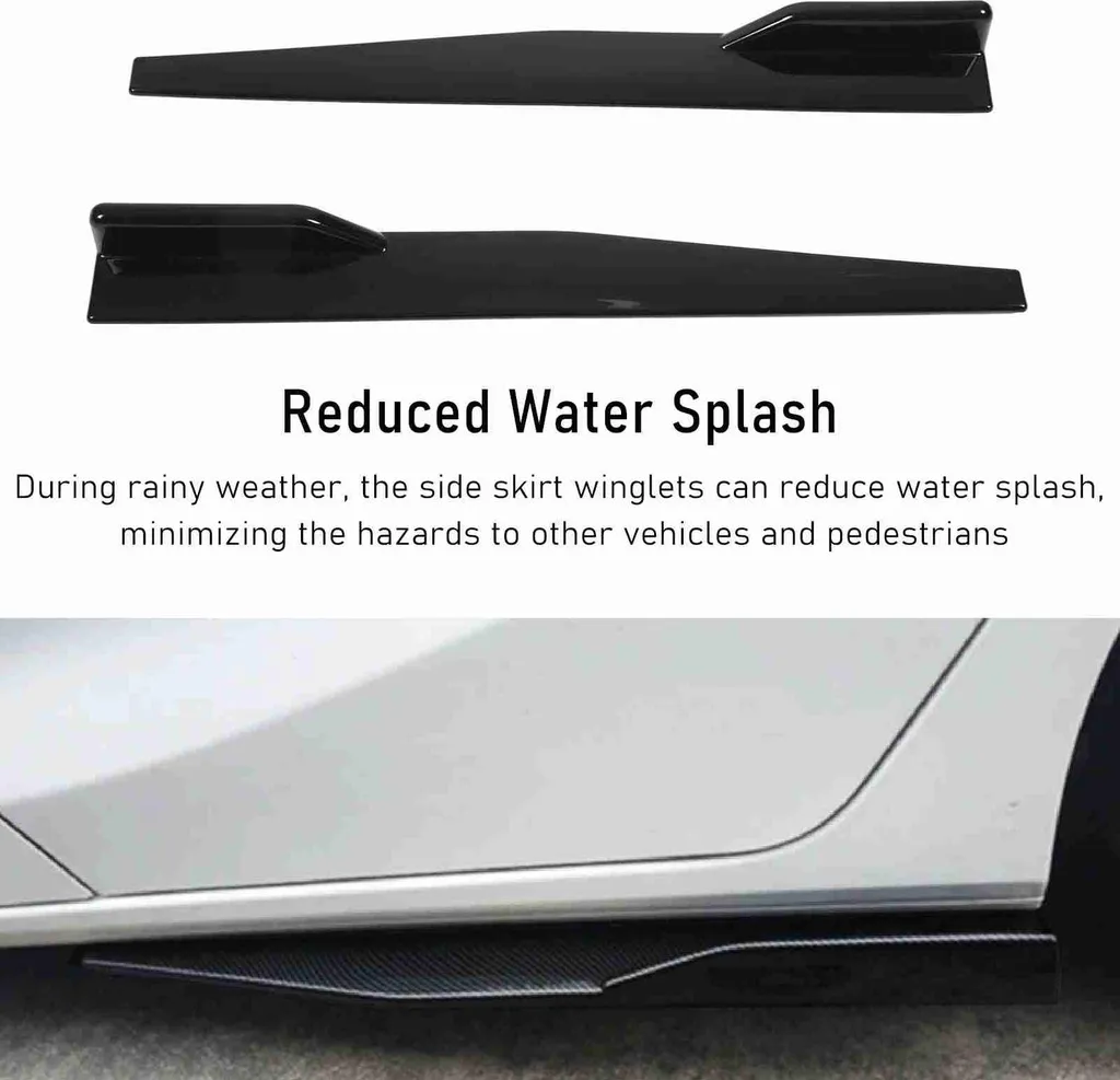 Jupe latérale de voiture 860 mm universelle noire pour bas de caisse