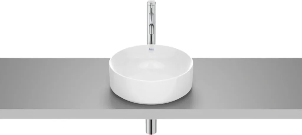 Roca Ona Lavabo WT 370x370 Bianco Fineceramic | Installazione Appoggio