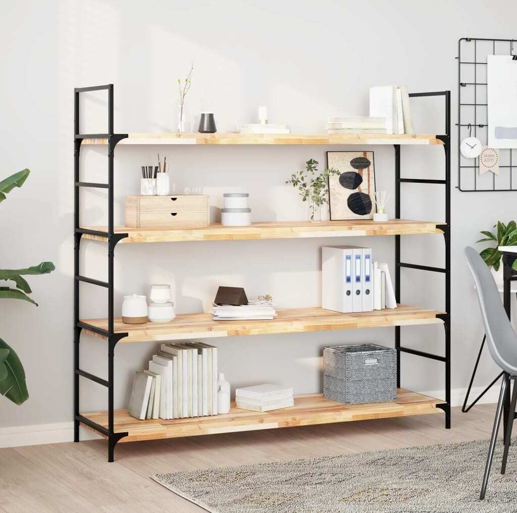 Möbel Schweberegale 4 Stk. 140x40x4 cm Massivholz Akazie Unbehandelt - Wandregale 3279490