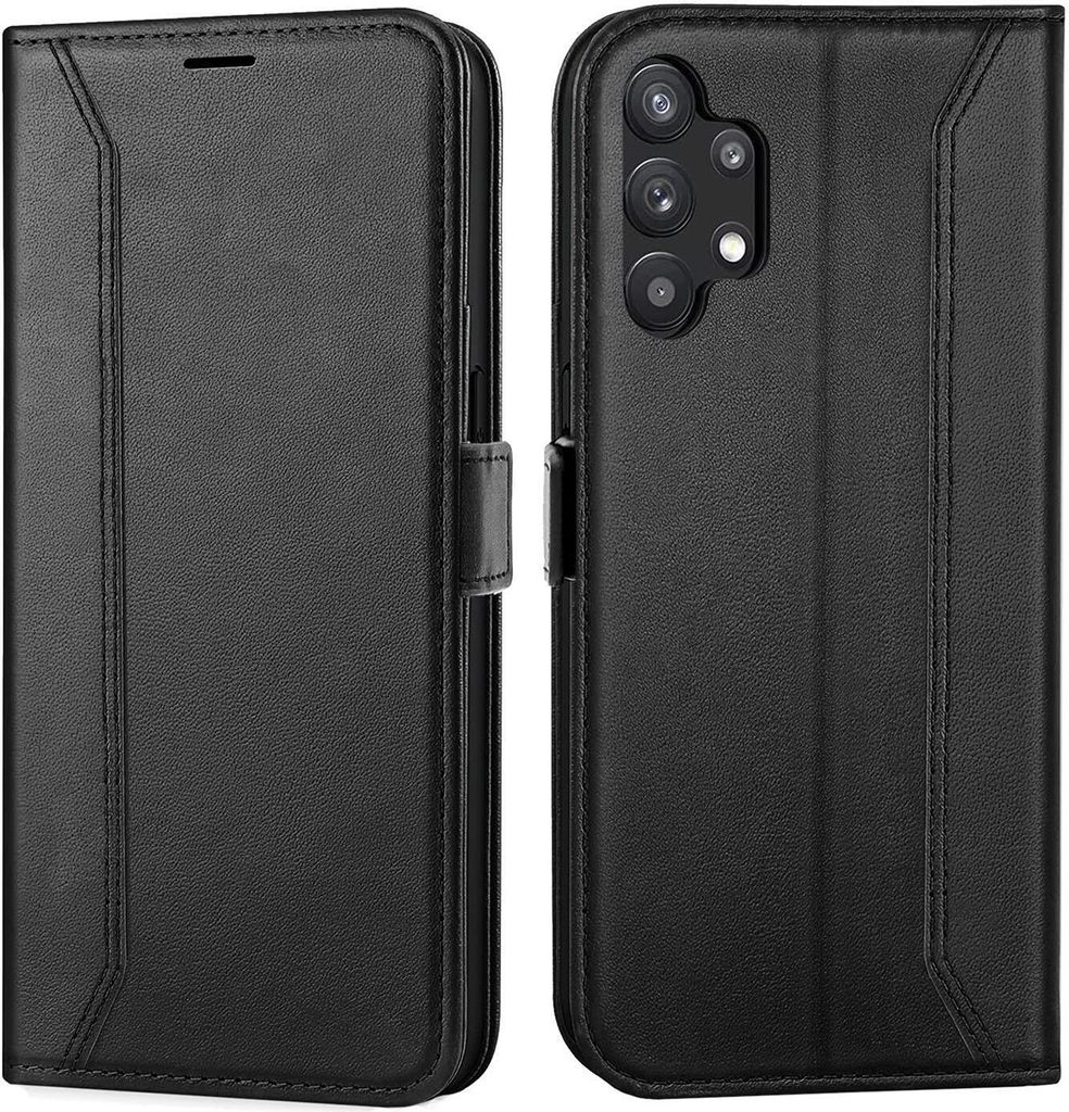 Conie RFID Klapp Tasche für Samsung Galaxy A13 4G Kartenfach Hülle Rundumschutz in Schwarz