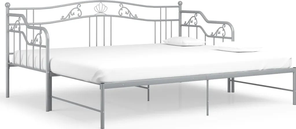 Canapé-lit 90x200 cm en Métal Gris - Lit de jour design industriel
