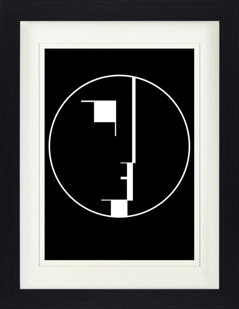 Oskar Schlemmer Gerahmtes Bild Mit Edlem Passepartout | Wand-Bilder | Im Bilderrahmen - Staatliches Bauhaus, Logo, 1922 (40 x 30 cm)