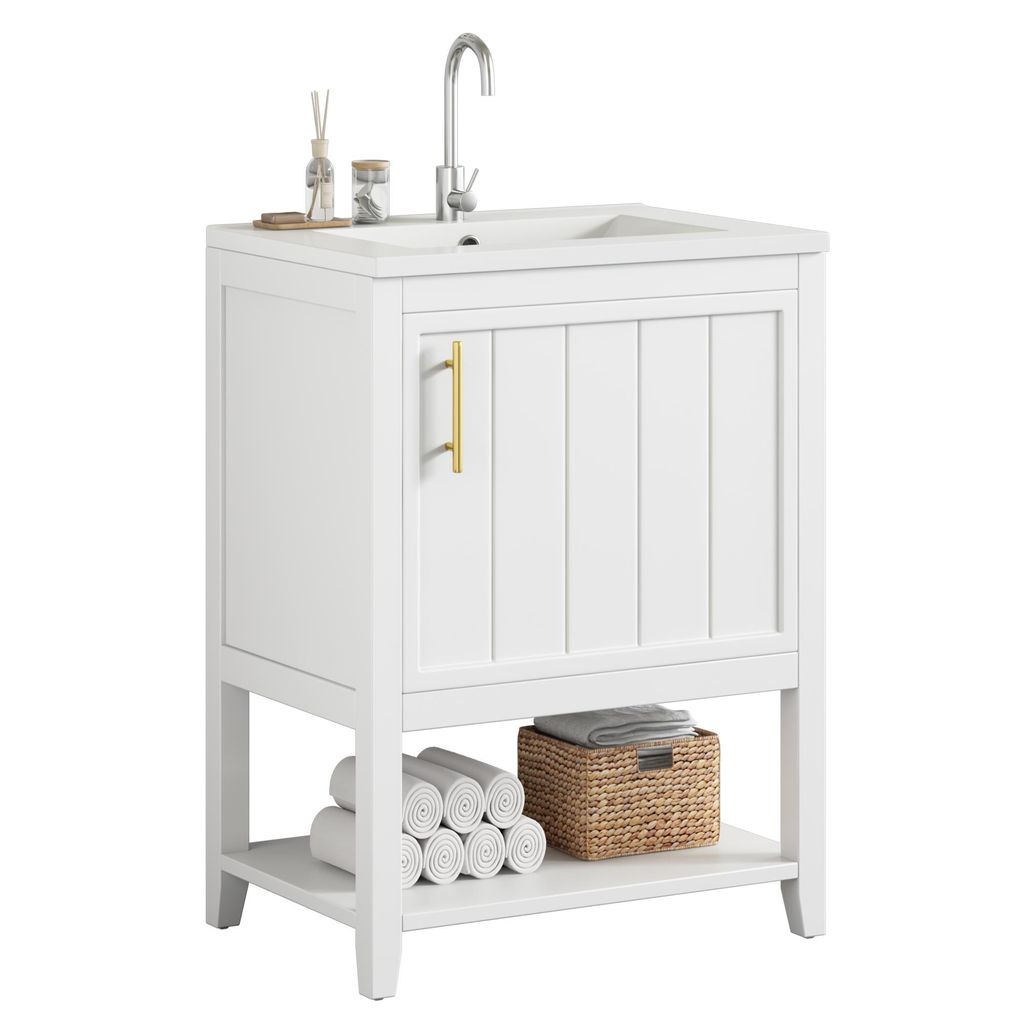 Mobili da bagno Sweiko lavabo singolo, mobiletto 60 cm con Immagine del prodotto 