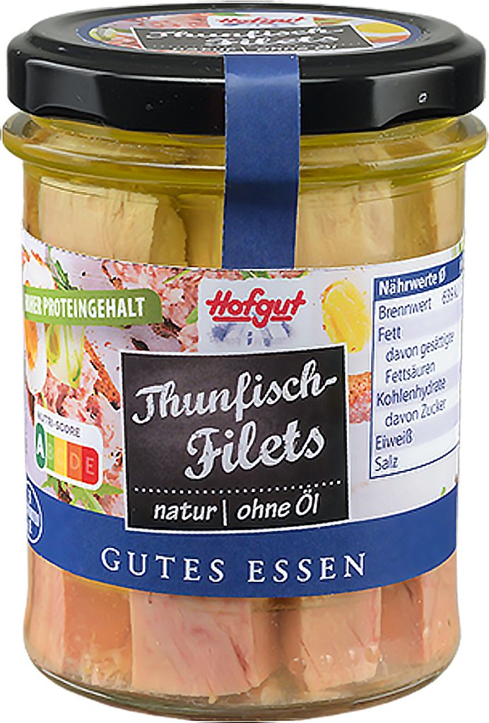 Filetto di tonno Hofgut al naturale senza olio in vasetto Immagine del prodotto 