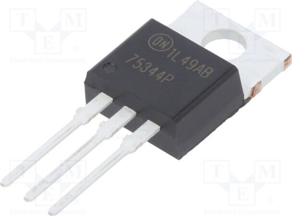 1x Transistor: N-MOSFET 55V unipolar 75A 285W HUF75344P3 N-Kanal-Transistoren THT