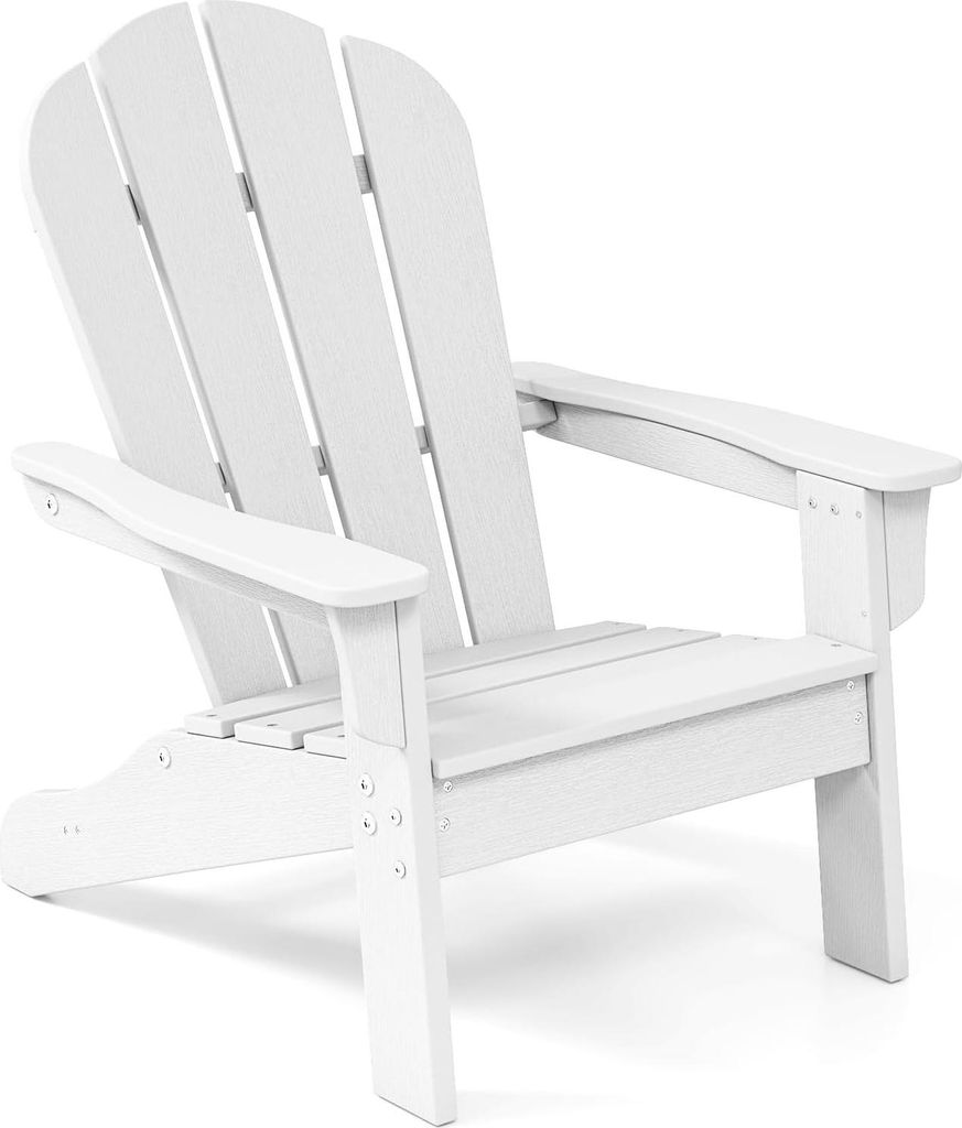 GOPLUS Adirondack Stuhl für Kinder, Adirondack Chair wetterfest aus HDPE mit ergonomischer Rückenlehne & Breiten Armlehnen, bis 75kg belastbar, W...