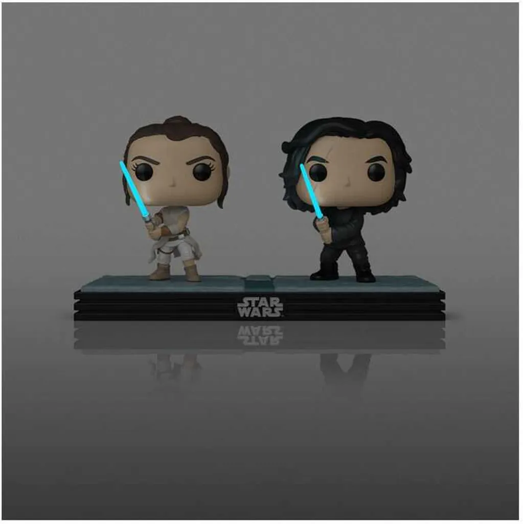 Duo de Figurines Star Wars Kylo Ren Rey 9 cm pour Cadeau Collectionneur