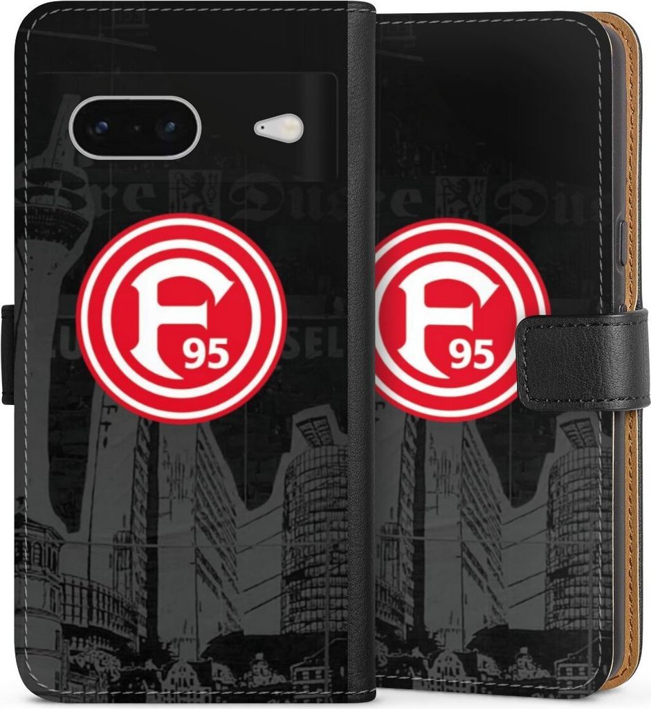 DeinDesign Klapphülle für Google Pixel 7 Handytasche Lederhülle Tasche Fortuna Düsseldorf Logo Offizielles Lizenzprodukt