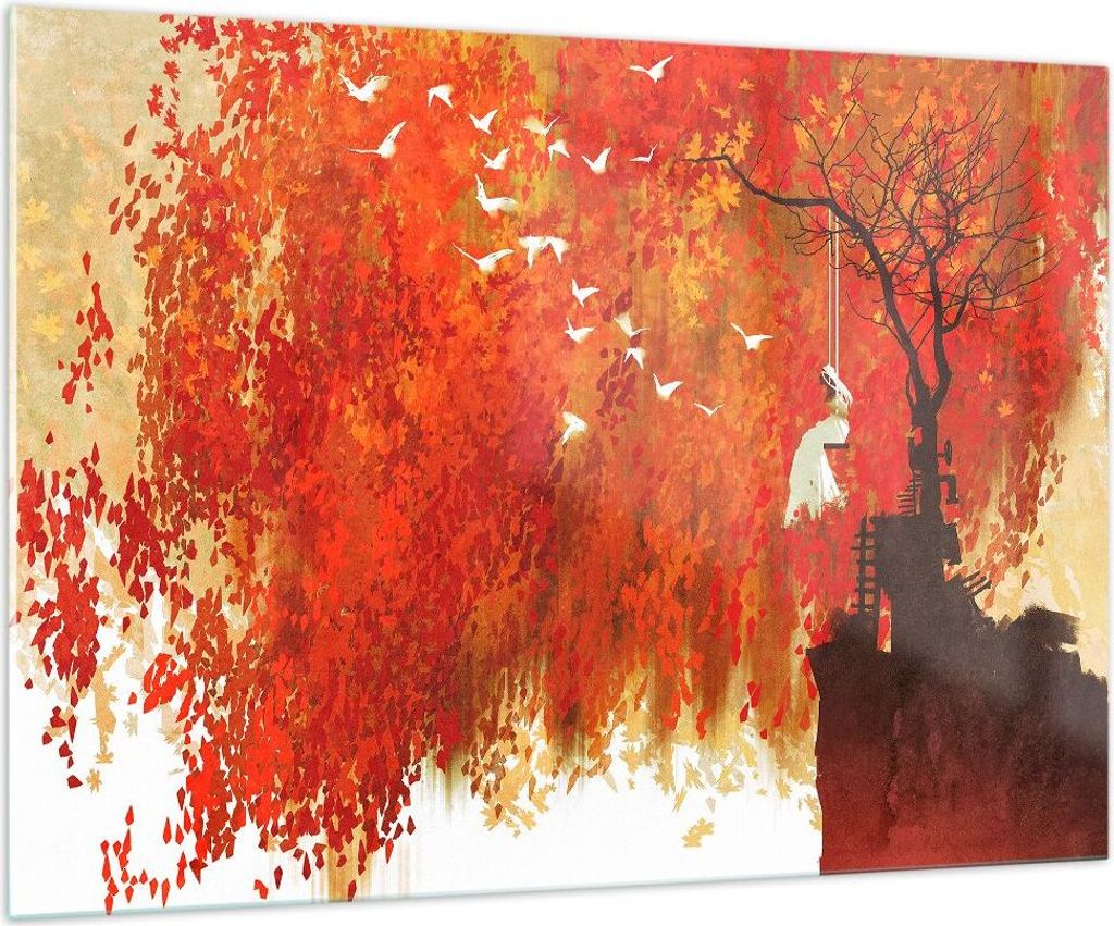 Bilder auf glas - Frau Abstraktion - 100x70cm - Glasbilder Produktbild 