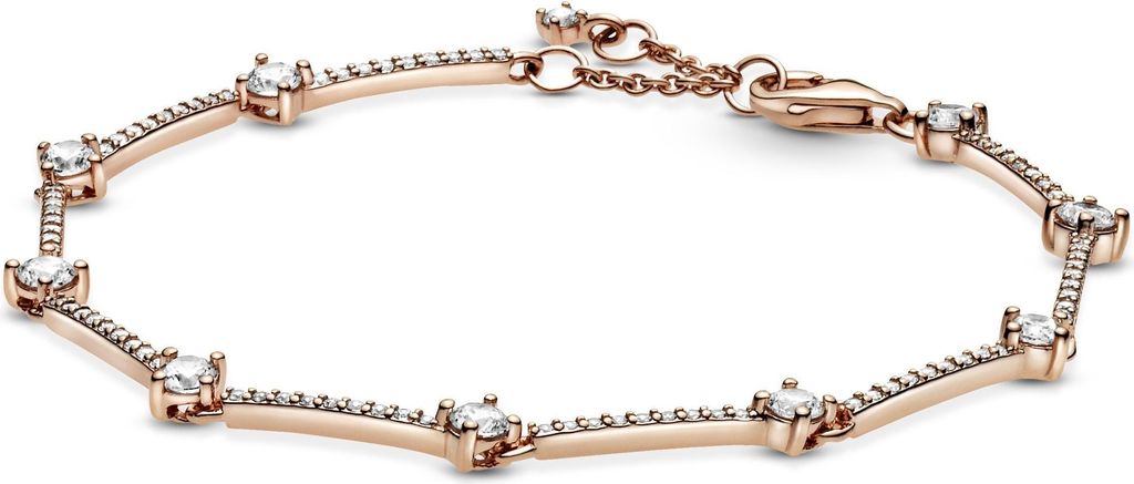 Pandora Funkelnde Pavé-Stäbe Armband 589217C01 Damenarmband, Armbandumfang:18cm