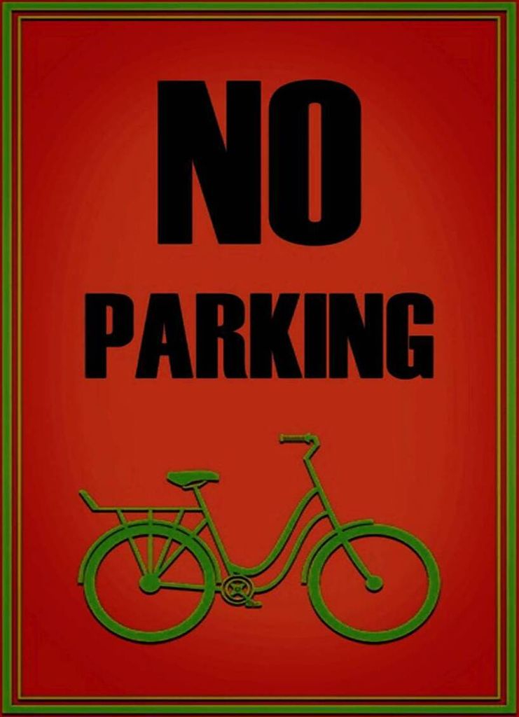 vianmo Holzschild 40x30 cm Parken Fahrrad no parking