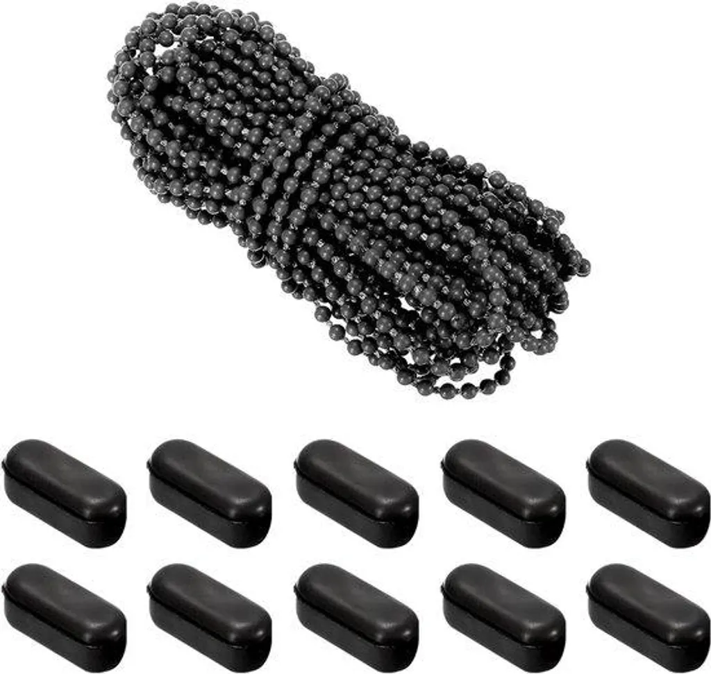 Kit réparation volet roulant : chaîne noire 10m et maillons clipsables