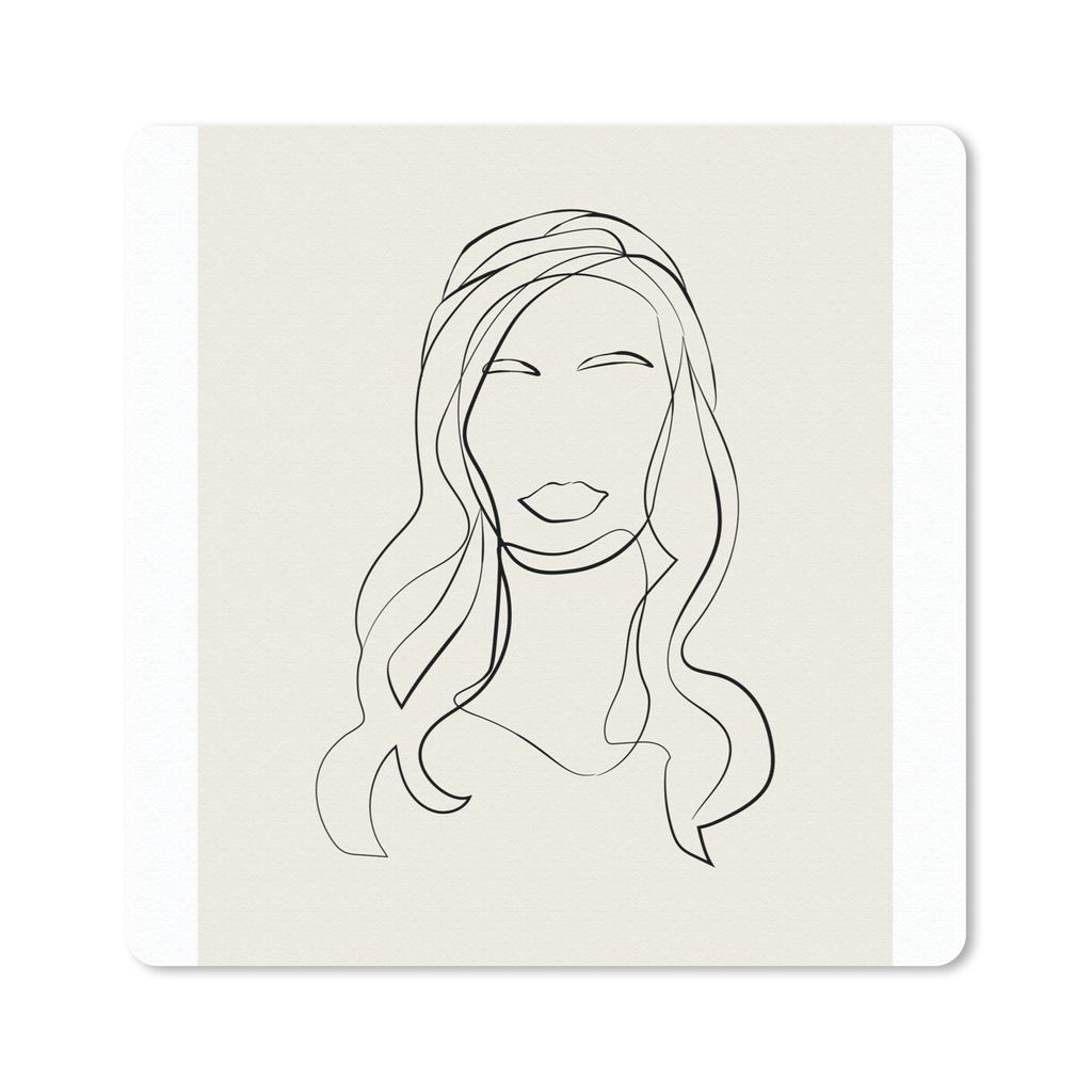 MuchoWow Mauspad Mousepad Frauen - Zitate - Strichzeichnungen - Text 30x30 cm - Mousepads - Maus Mat - Pad - Mausunterlage - Gaming