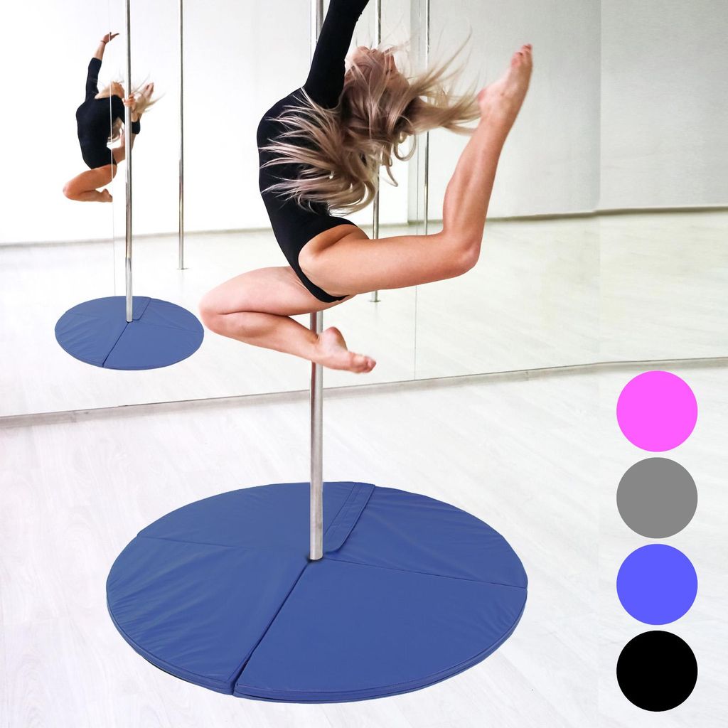 Pole Dance Matte 5 cm Ø 120cm blau Tanzstangenmatte Matte Tanzstange Polematte