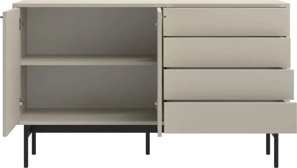Buffet de Salle à Manger Selsey Olar 154 cm Greige Rangement Vaisselle