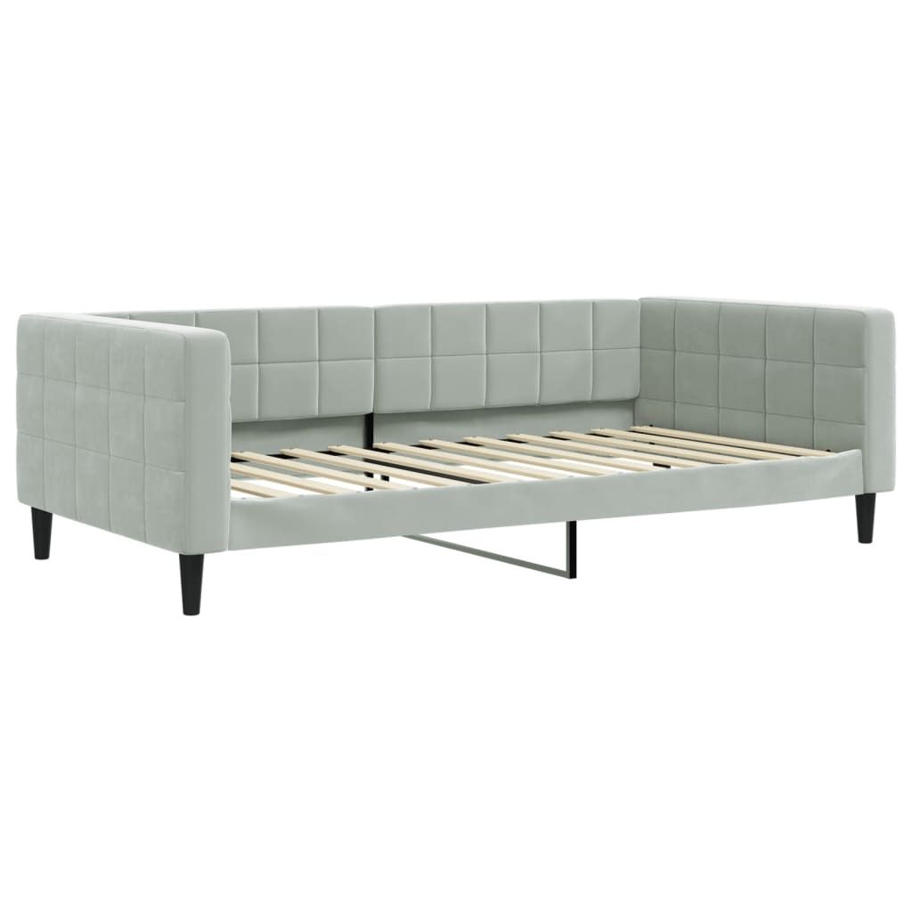 vidaXL Tagesbett Hellgrau 100x200 cm Samt