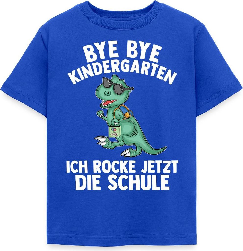 Spreadshirt Bye Bye Kindergarten Kinder T-Shirt, 110/116 (5-6 Jahre), Royalblau