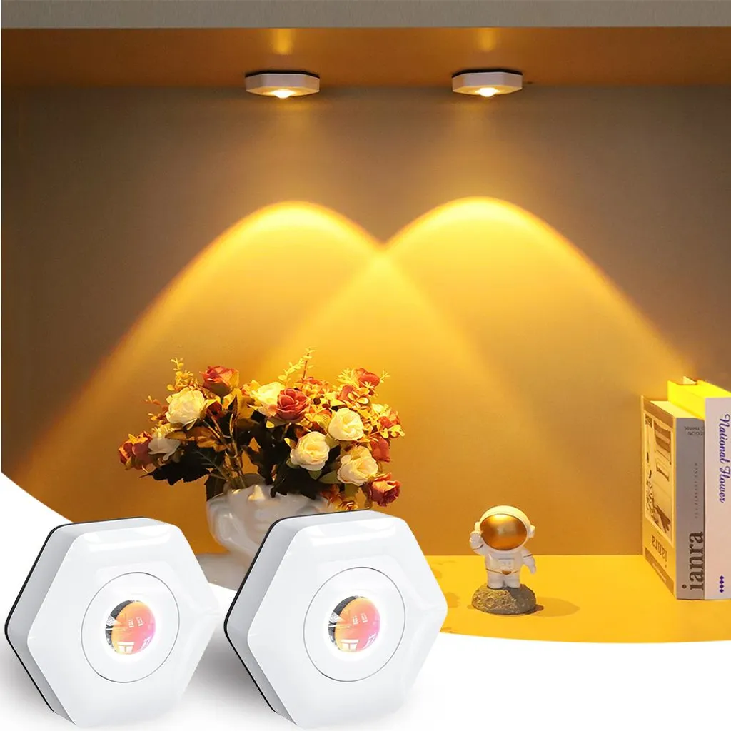 2x LED Sunset Spots Batteria - Luci Tramonto per Armadio Senza Fili